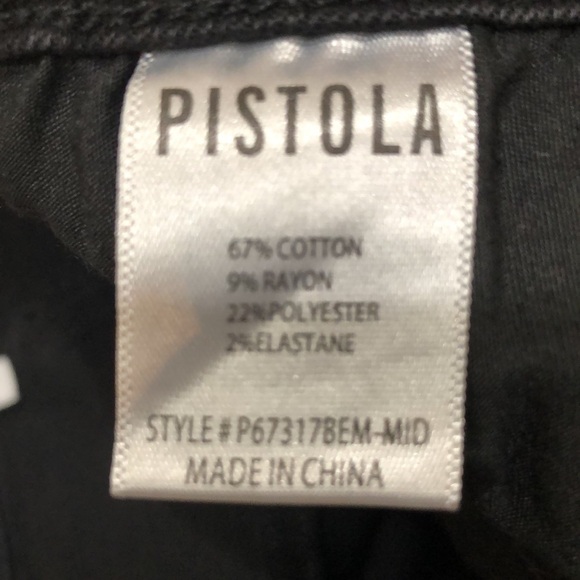 NWT Pistola Arielle Skinny Jeans 24W Midnight Special Distressed Black Denim - Picture 11 of 12